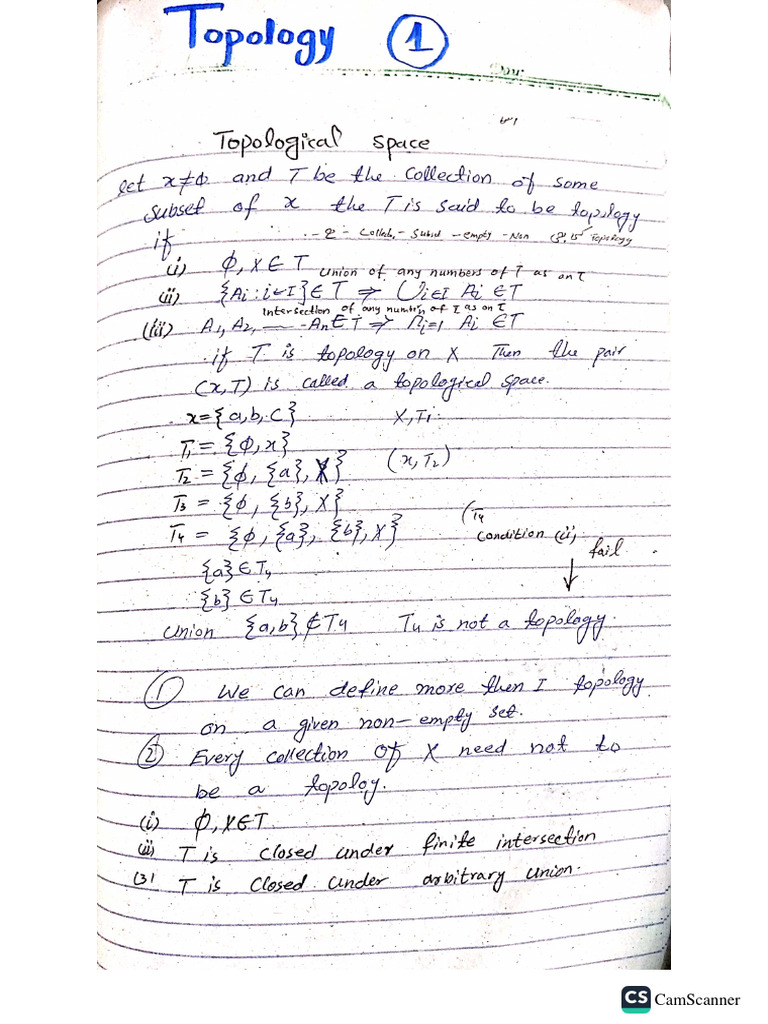Topology 1 Notes Pdf