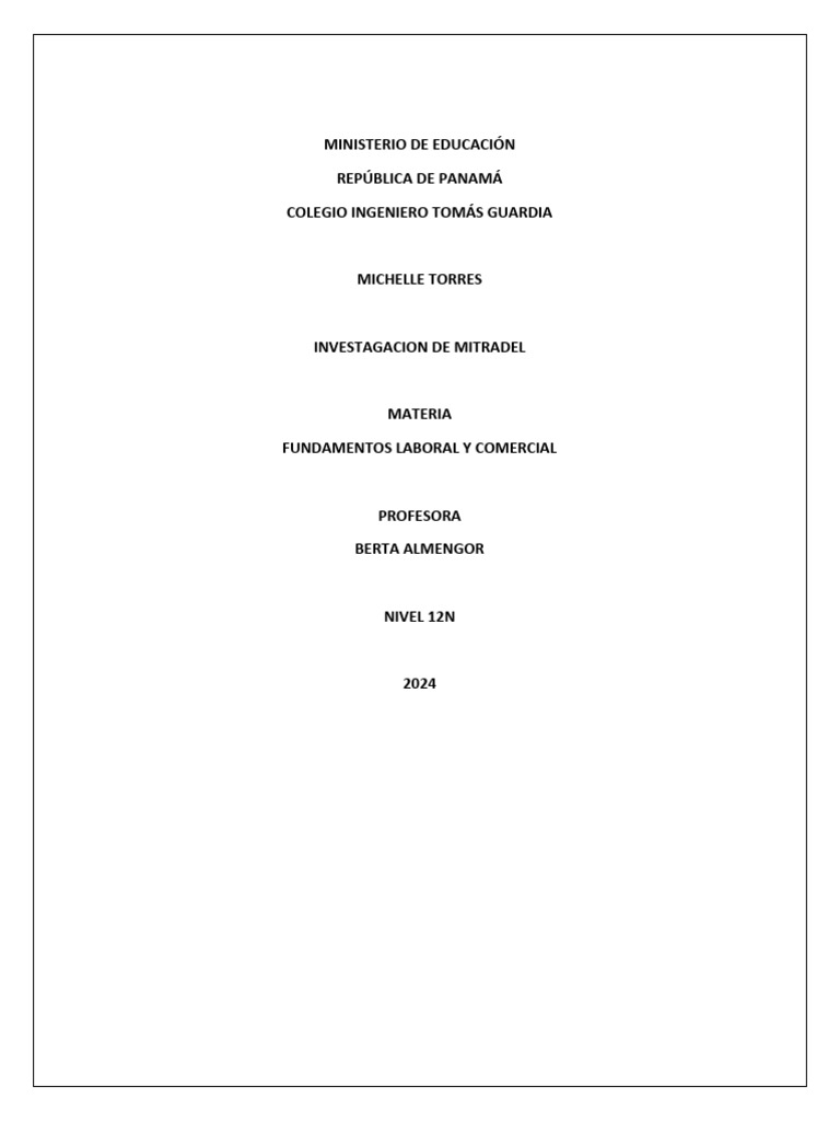 Qué es MITRADEL en Panamá | PDF | Ministerio (Departamento de Gobierno ...