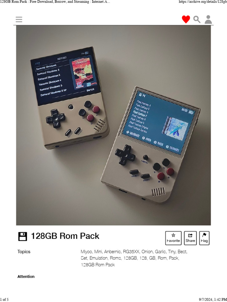 Retro Gaming ROM Pack Guide | PDF | Electronic Toys | Computing