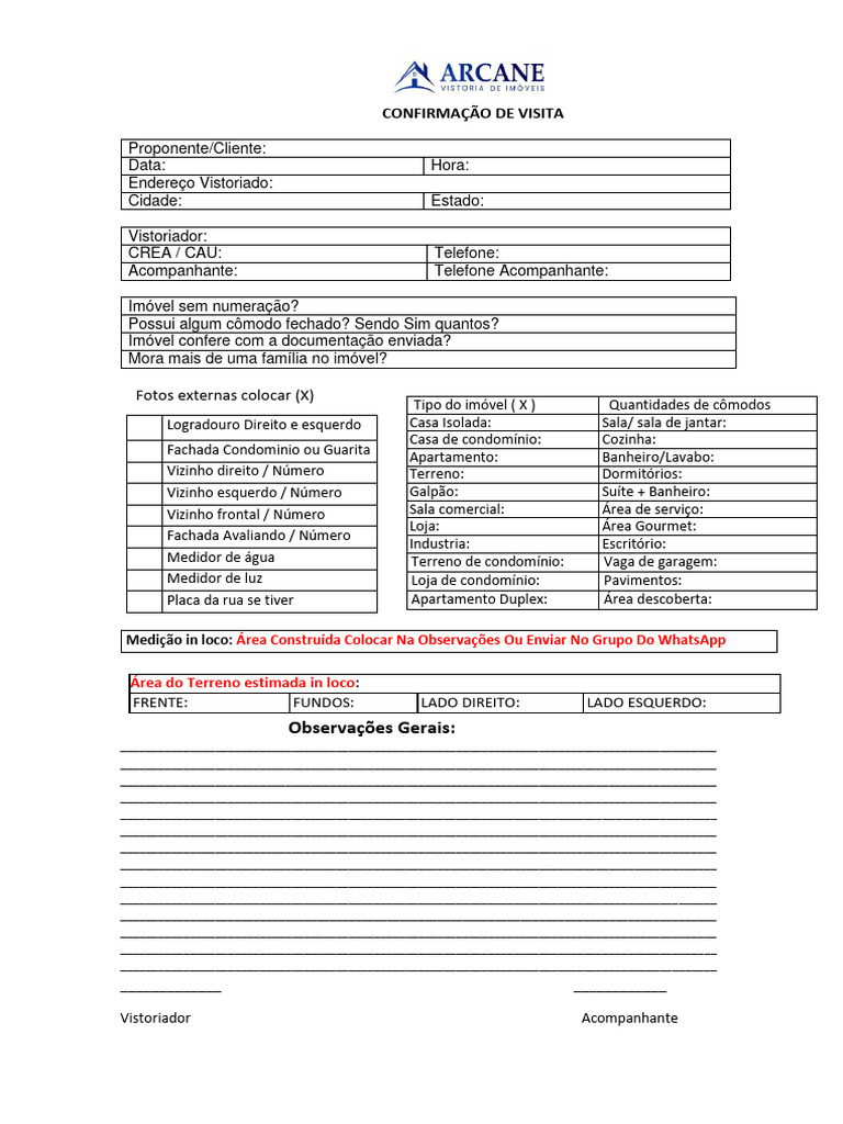 Ata +Checklist Arcane Vistorias 2023 (1) | Download grátis PDF ...