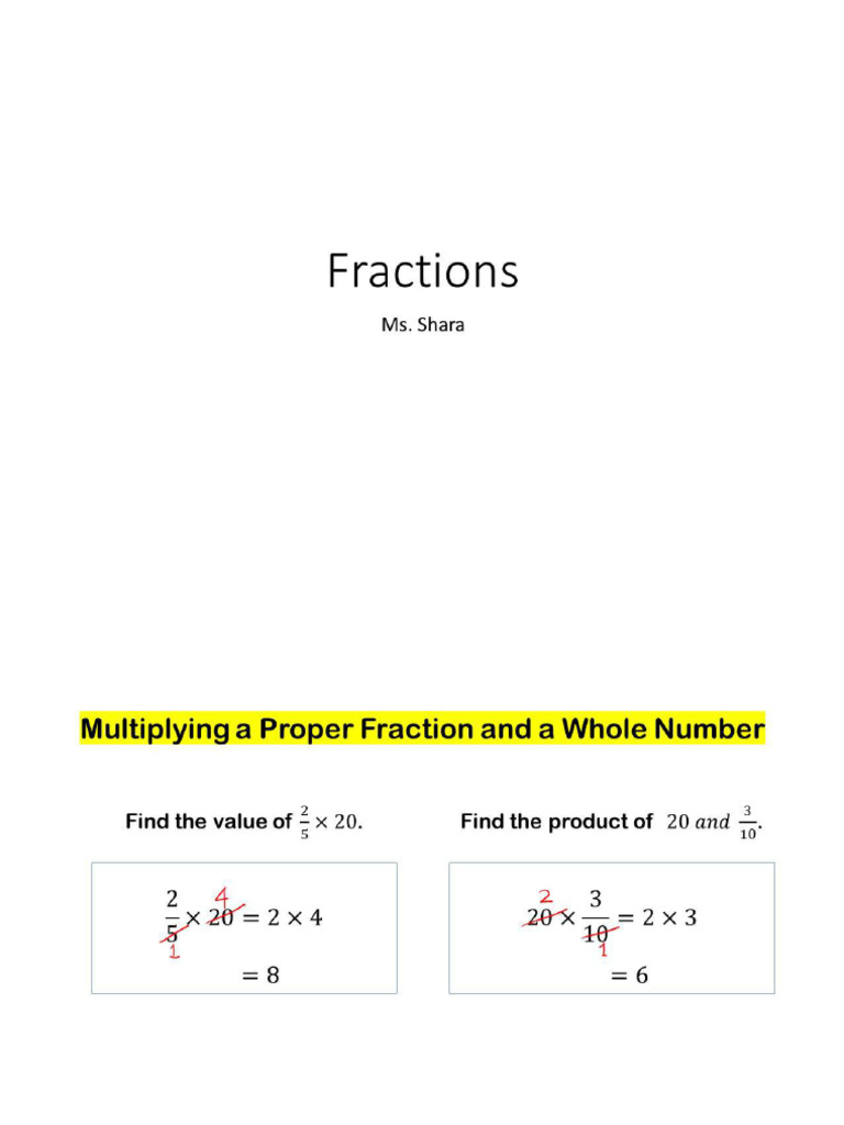 Fractions 2 | PDF