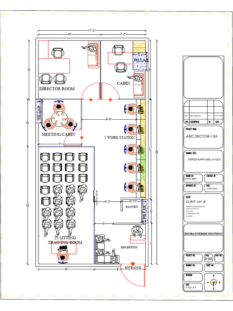Abc, Tower-1 Unit No-1101 Furniture Layout | PDF | Buildings And Structures