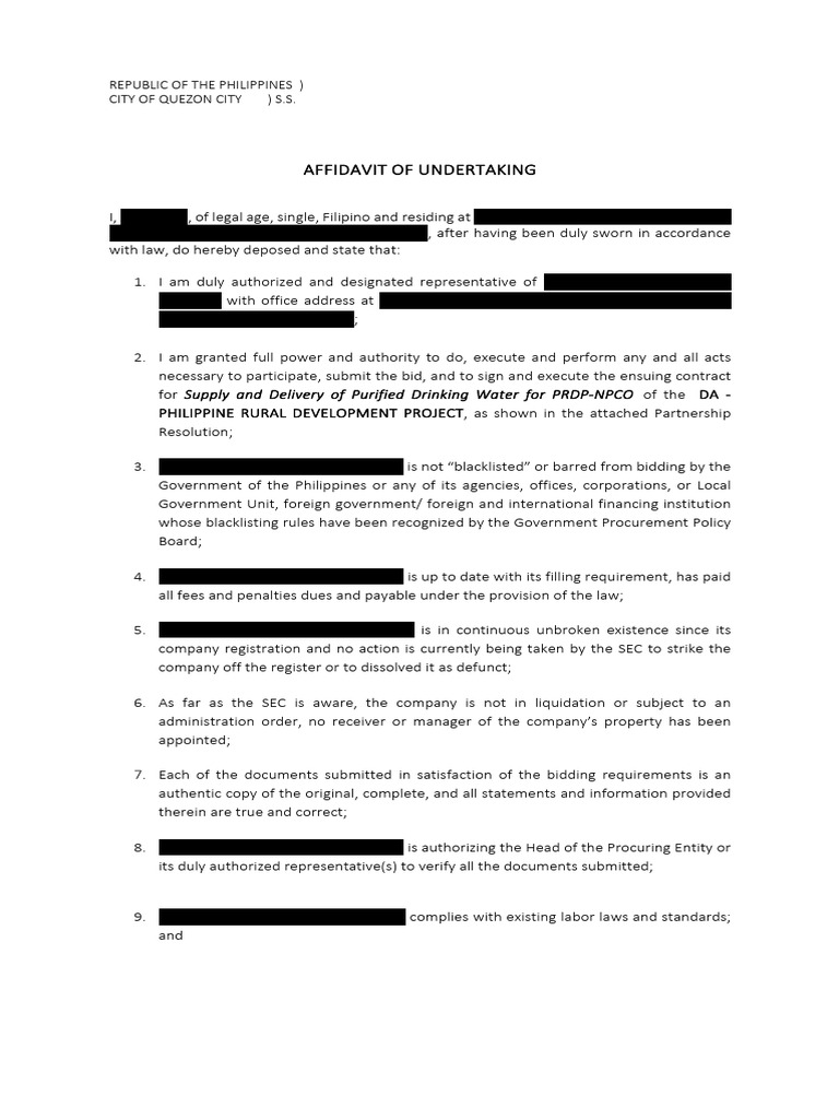 Affidavit of undertaking download free pdf signature affidavit