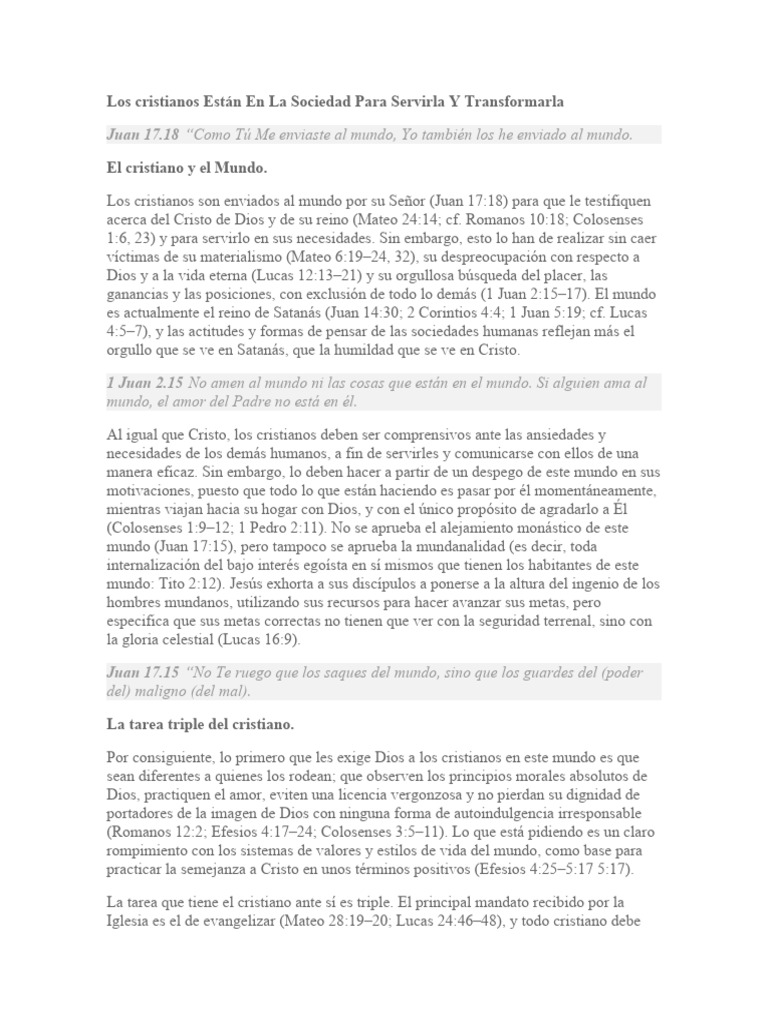 5 Razones Por Las Que El Cristiano No Debe Temer Al Fin Del Mundo | PDF ...