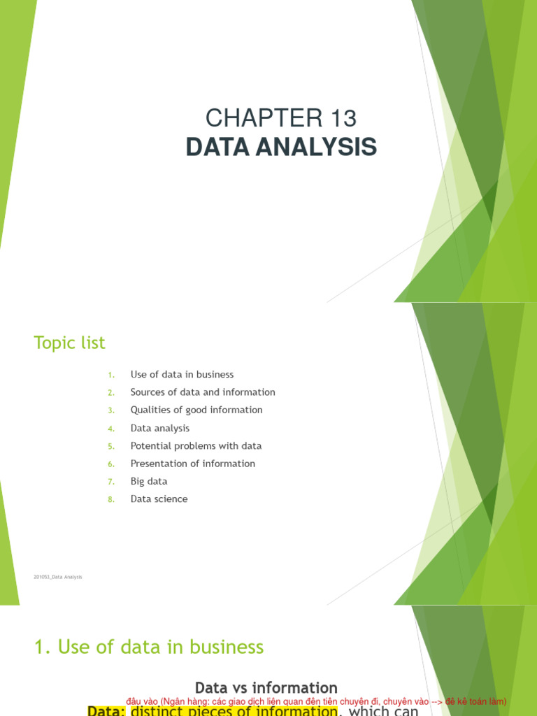 Chapter 13 - Data Analysis | PDF | Analytics | Statistics