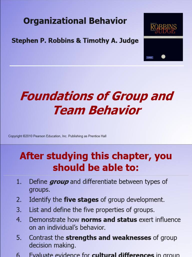 OB Chap 9 and 10 Group and Team | PDF | Group Cohesiveness ...