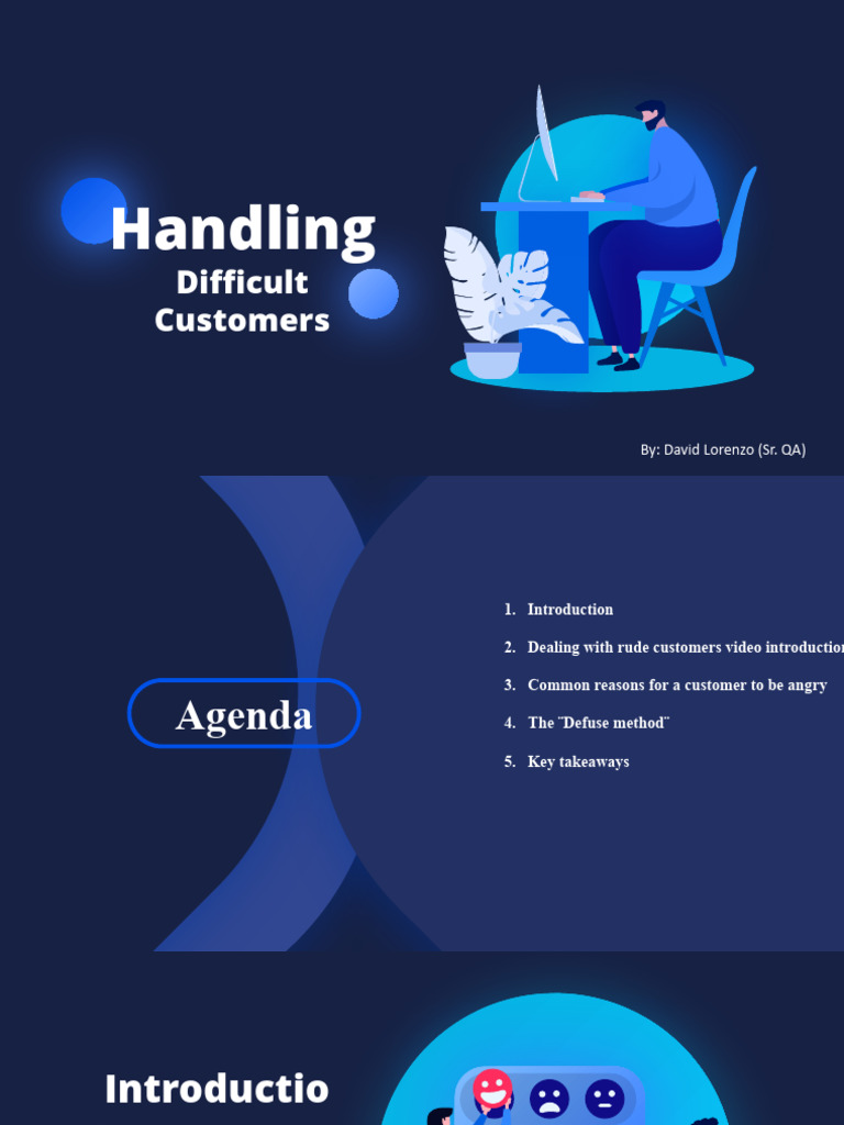 Example Answers Detailing Difficult Customers