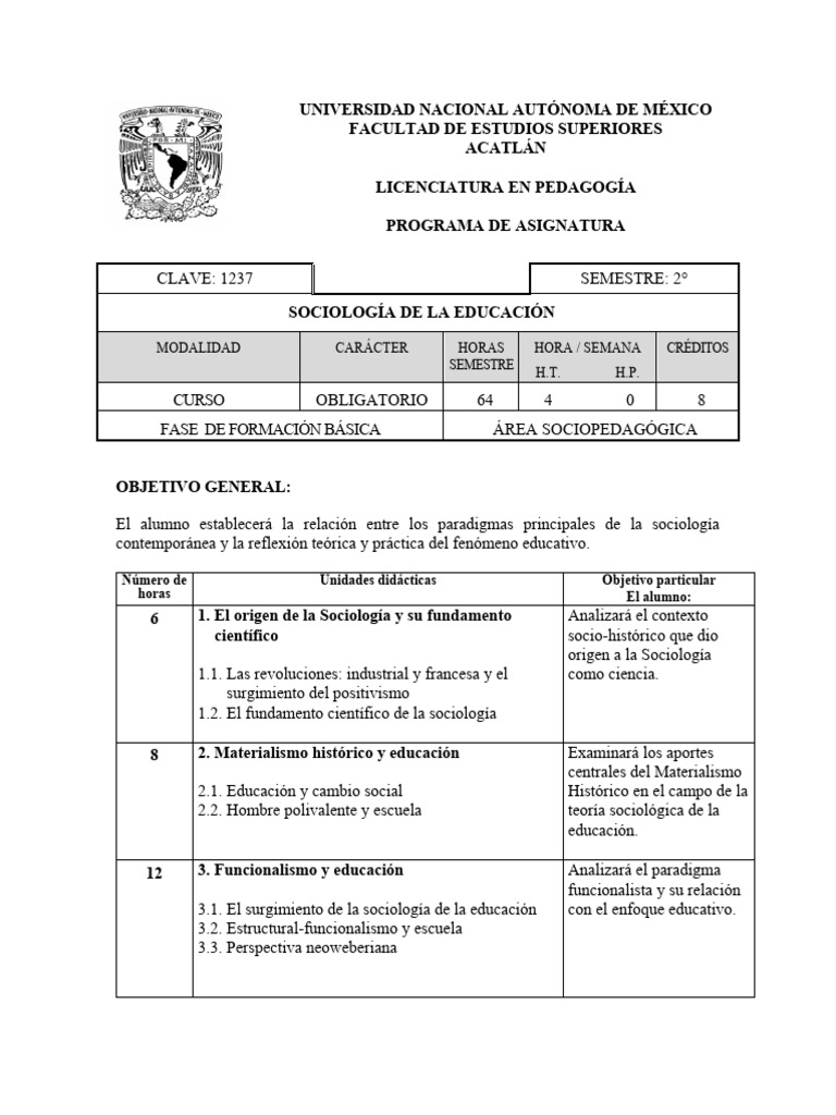 Sociologia de La Educacion | PDF | Sociología | Pedagogía