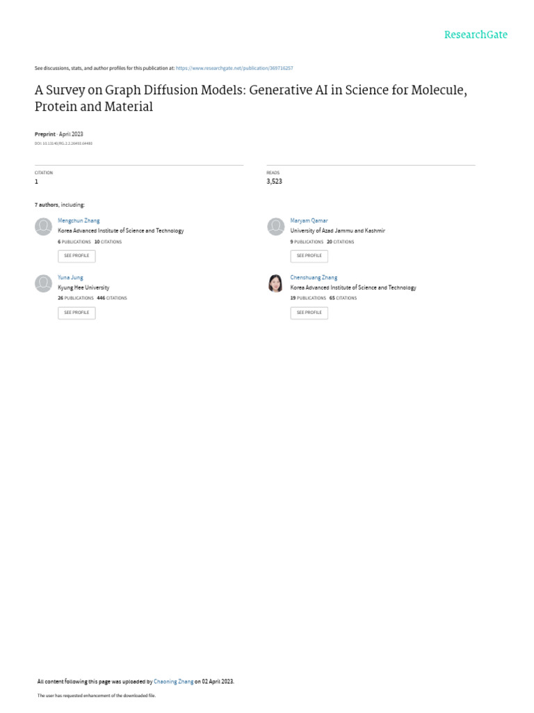 Graph Diffusion Models Survey | PDF | Stochastic Differential Equation ...