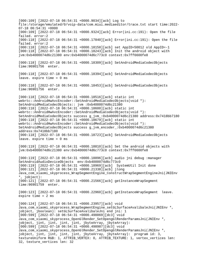 Android Media Codec Error Logs | PDF | Computer Programming | Software ...