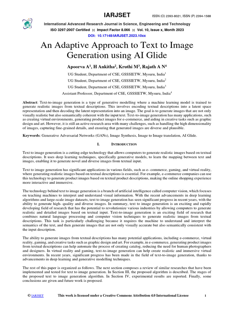 An adaptive approach to text to image pdf deep learning