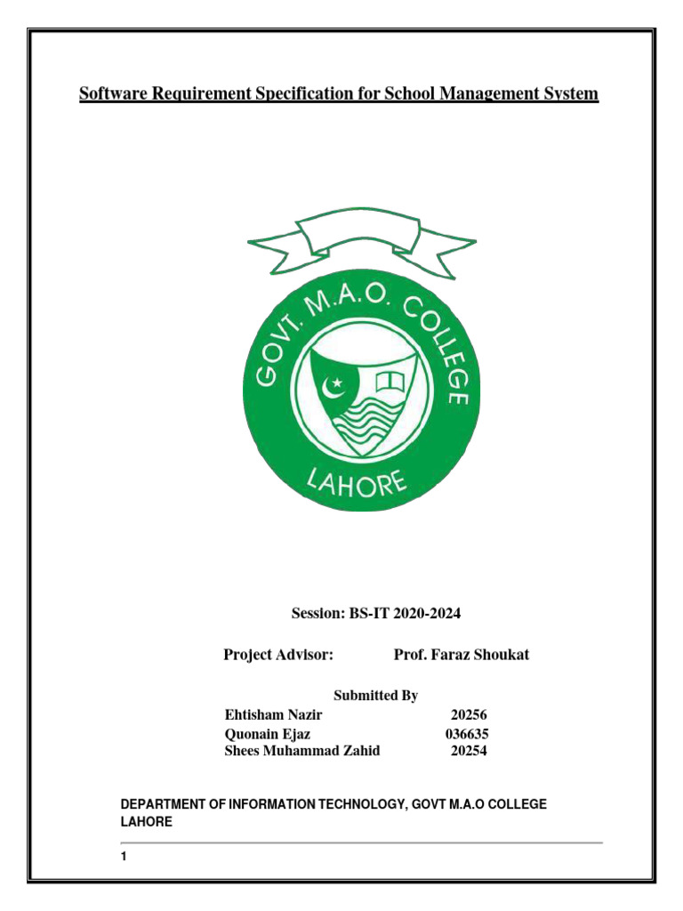 School Management System Sms Pdf Databases World Wide Web