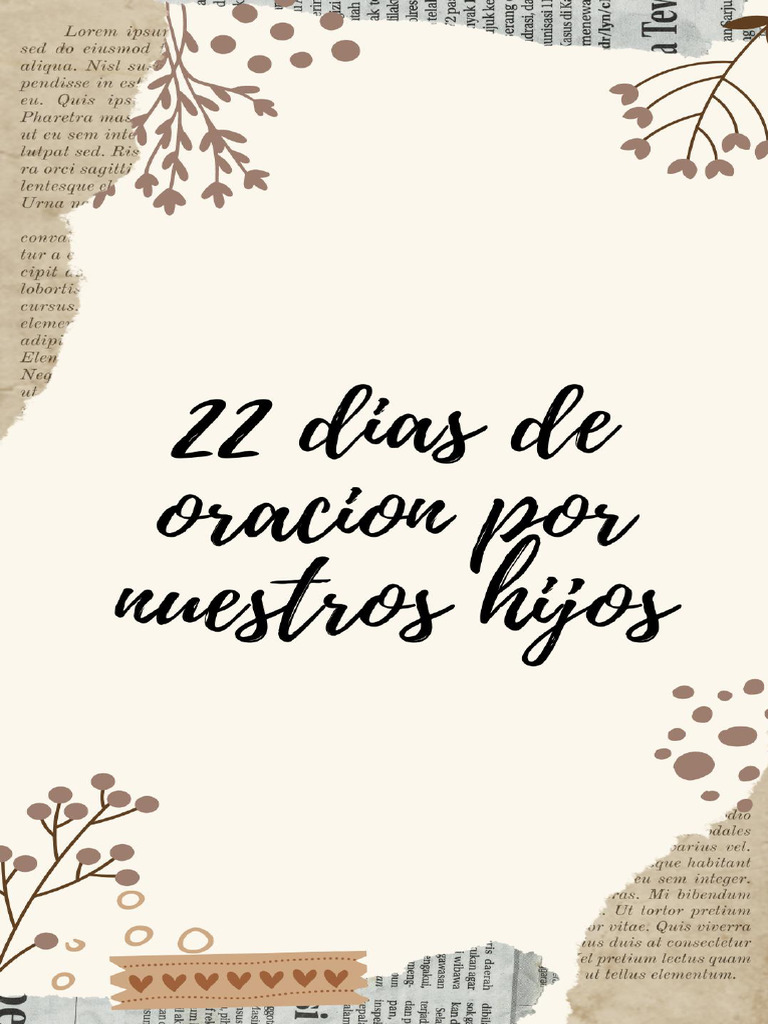 21 DIA DE ORACION POR NUESTROS HIJOS | PDF
