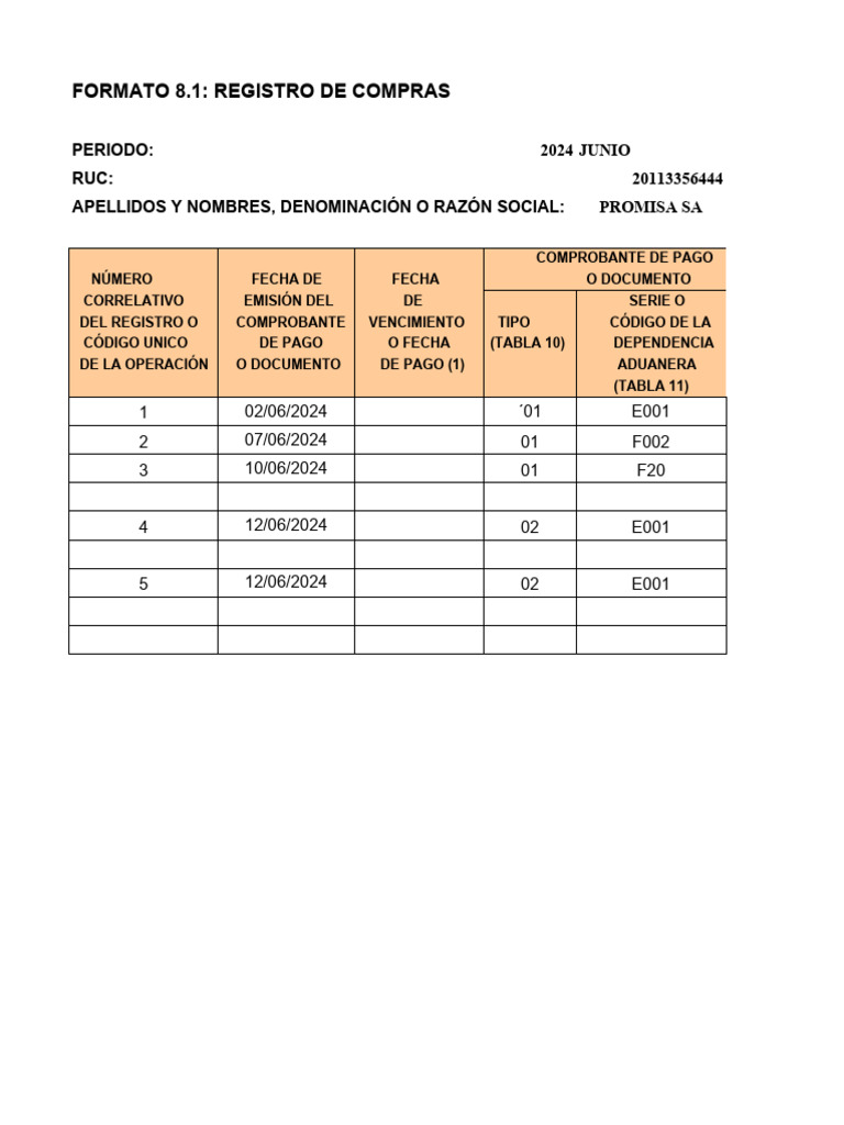 Registro de Compras y Ventas 2024 | PDF | Hoja de balance | Contabilidad