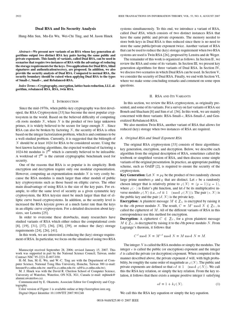 Iee Decryption Pdf Key Cryptography Cryptography