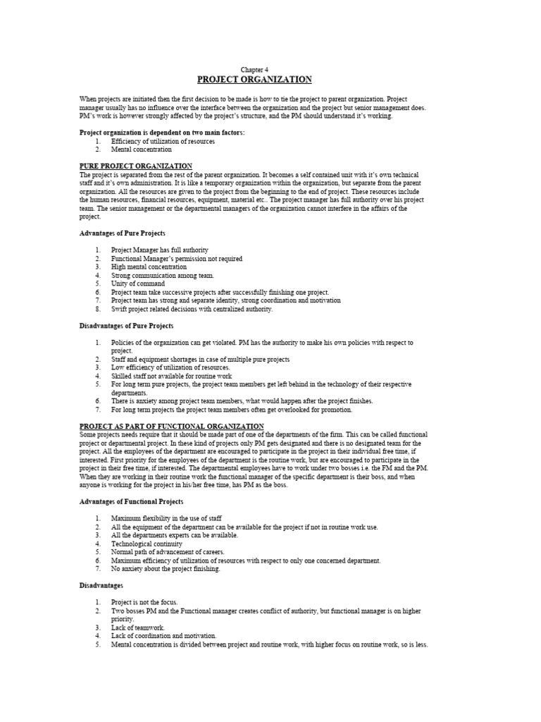 Project Organization Structures Explained | PDF | Engineer | Motivation
