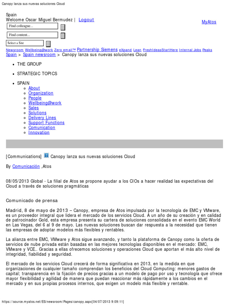 Canopy Lanza Sus Nuevas Soluciones Cloud | PDF | Computación en la nube ...