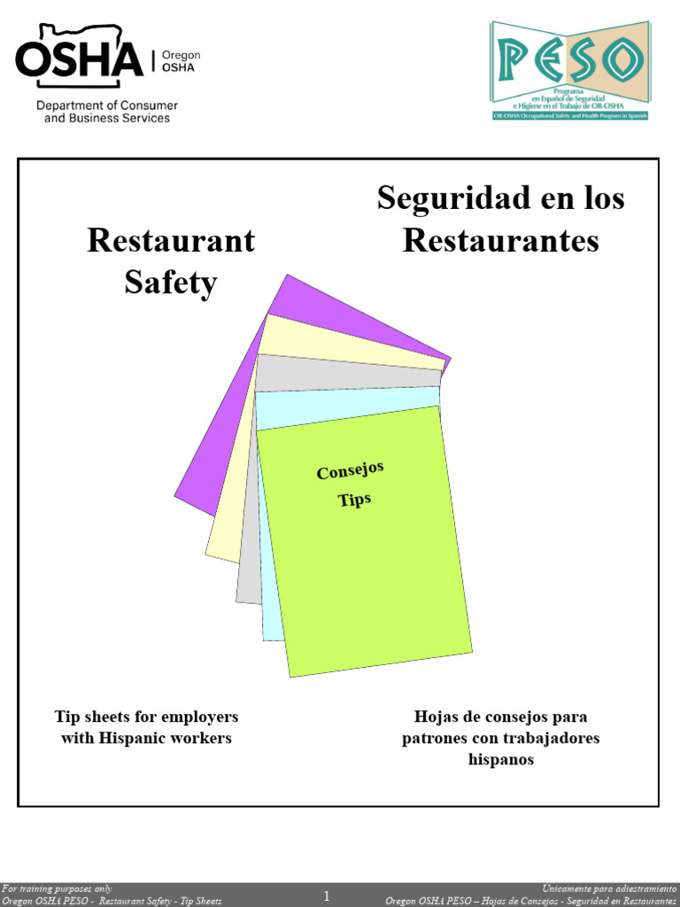 Seguridad en Restaurantes OSHA | PDF | Administración de Seguridad y ...