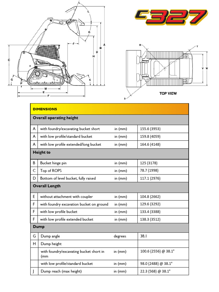 New Holland C327 Specifications | PDF | Horsepower | Vehicle Technology