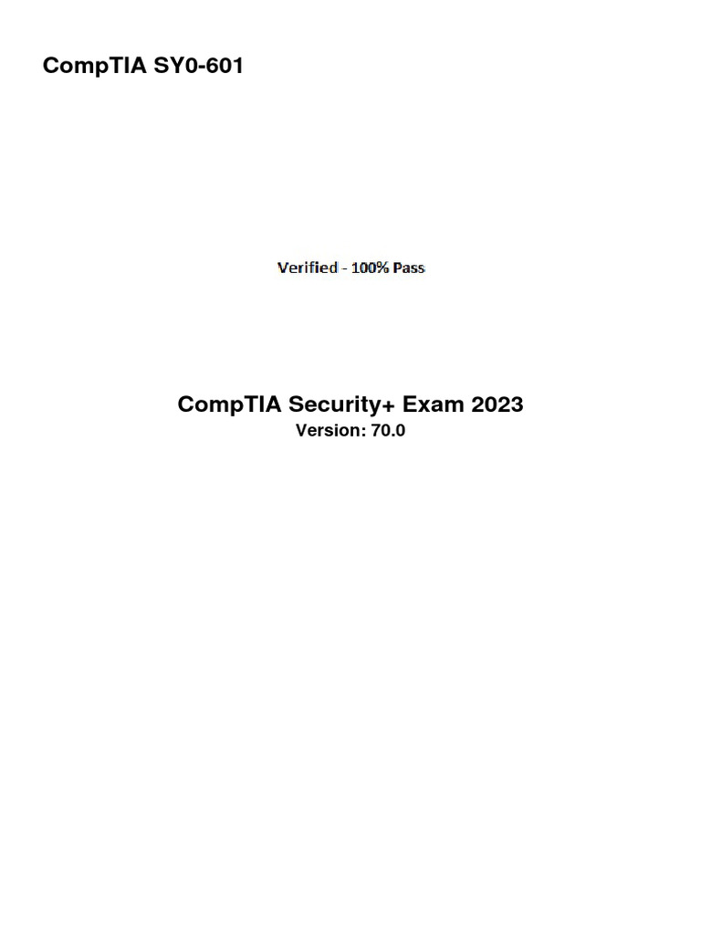 CompTIA Security+ SY0-601 Exam Guide | PDF | Transport Layer Security ...