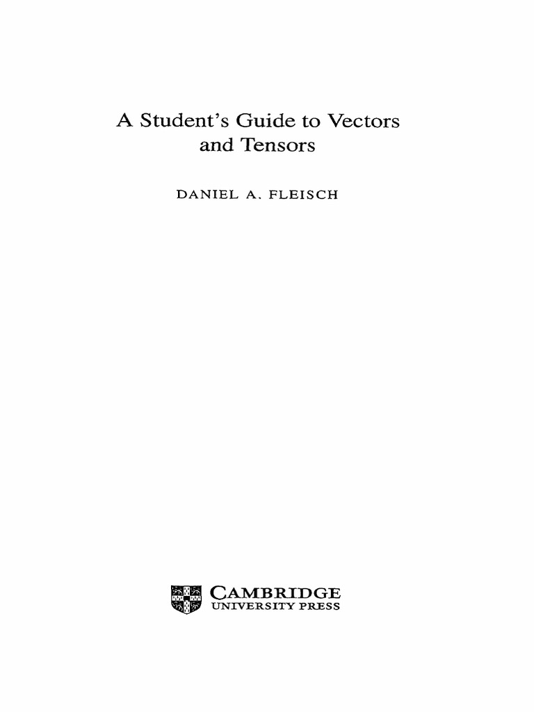 Student's: A Guide Vectors and Tensors | PDF | Tensor | Euclidean Vector