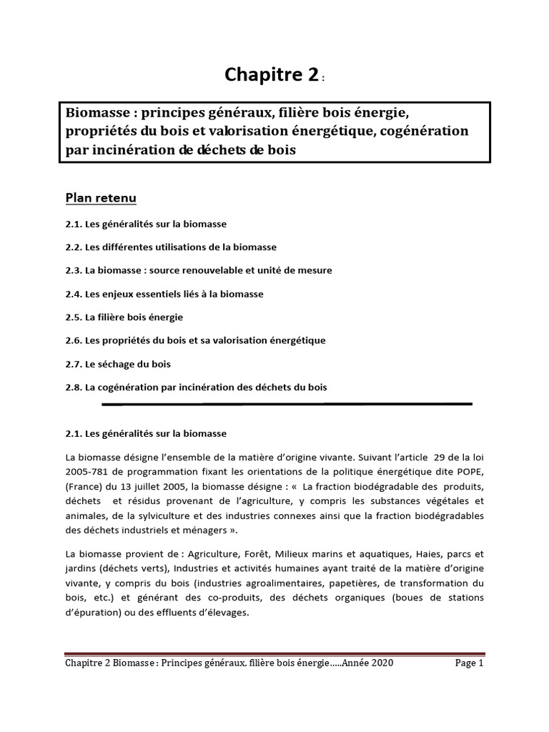 Biomasse et Bois Énergie Principes Clés PDF Biomasse (énergie) Bois — free download