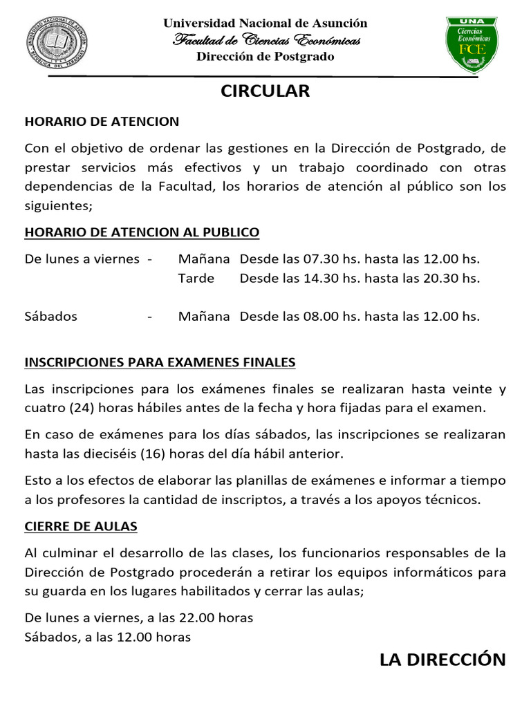 Dac Rocha Horario De Atencion