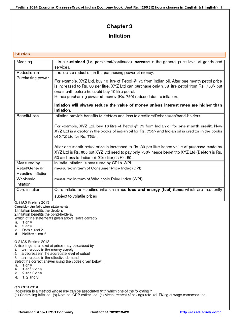 Chapter 3 Inflation - 21601696 - 2024 - 04 - 25 - 17 - 18 | PDF | Cost ...