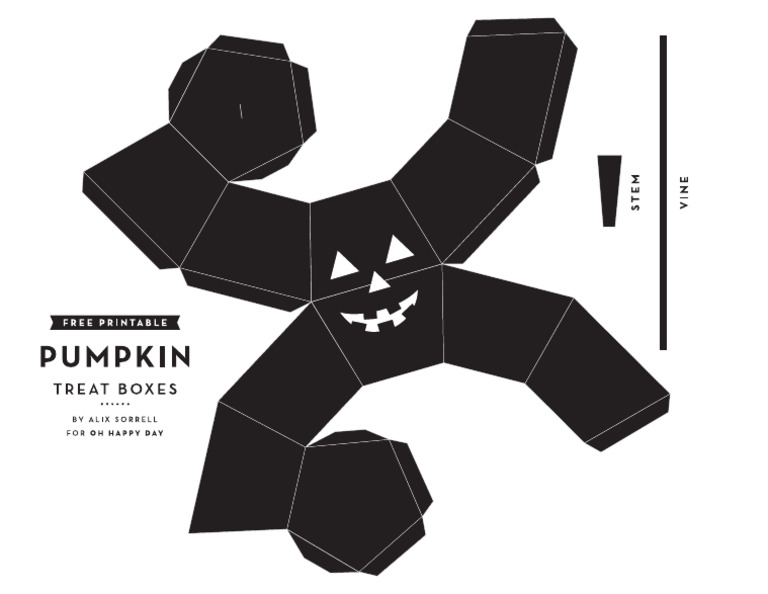 Printable Spooky Pumpkin Box | PDF