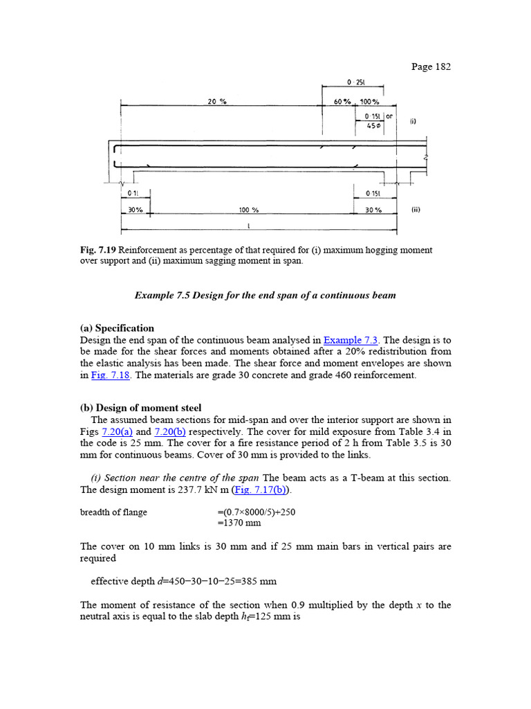 Continous RC Beam Rebar Curtailment 1 | PDF | Beam (Structure) | Materials