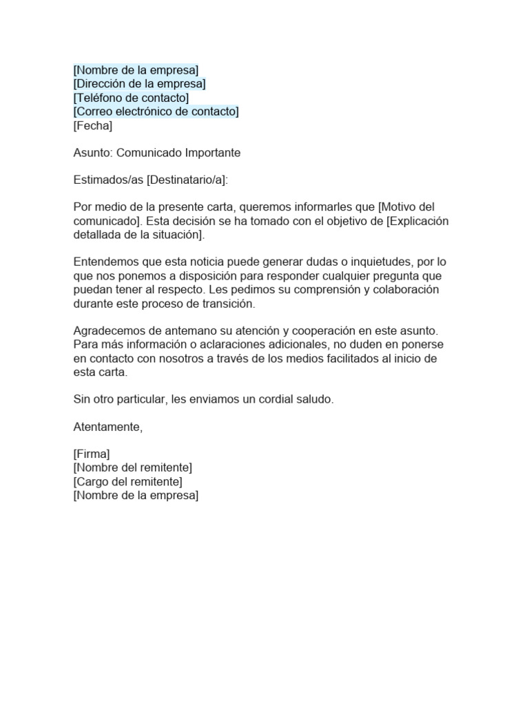 Formato Carta PDF