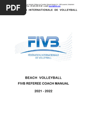  Beach Volleyball Referee Coach Manual 