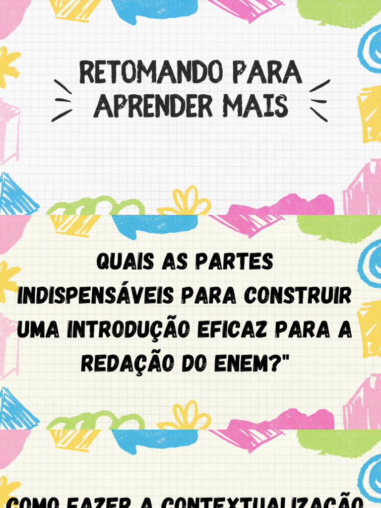 Retomando para Aprender Mais | PDF