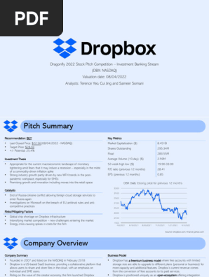 Dropbox Stock Pitch Final