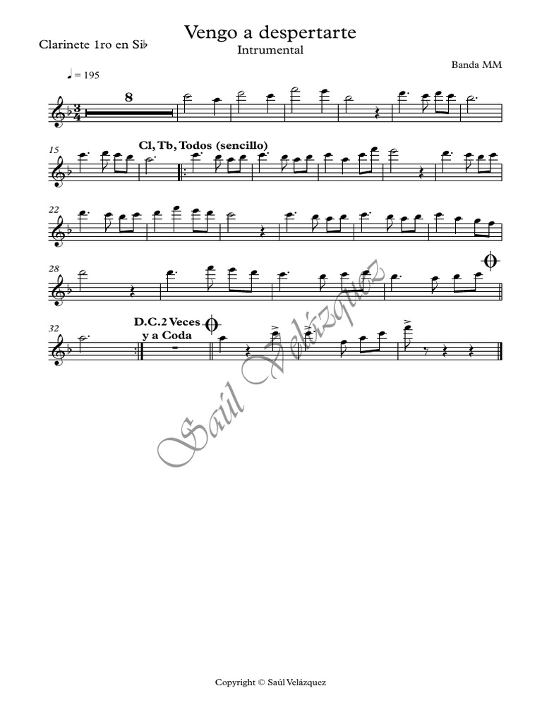 Vengo A Despertarte - Banda MM | PDF