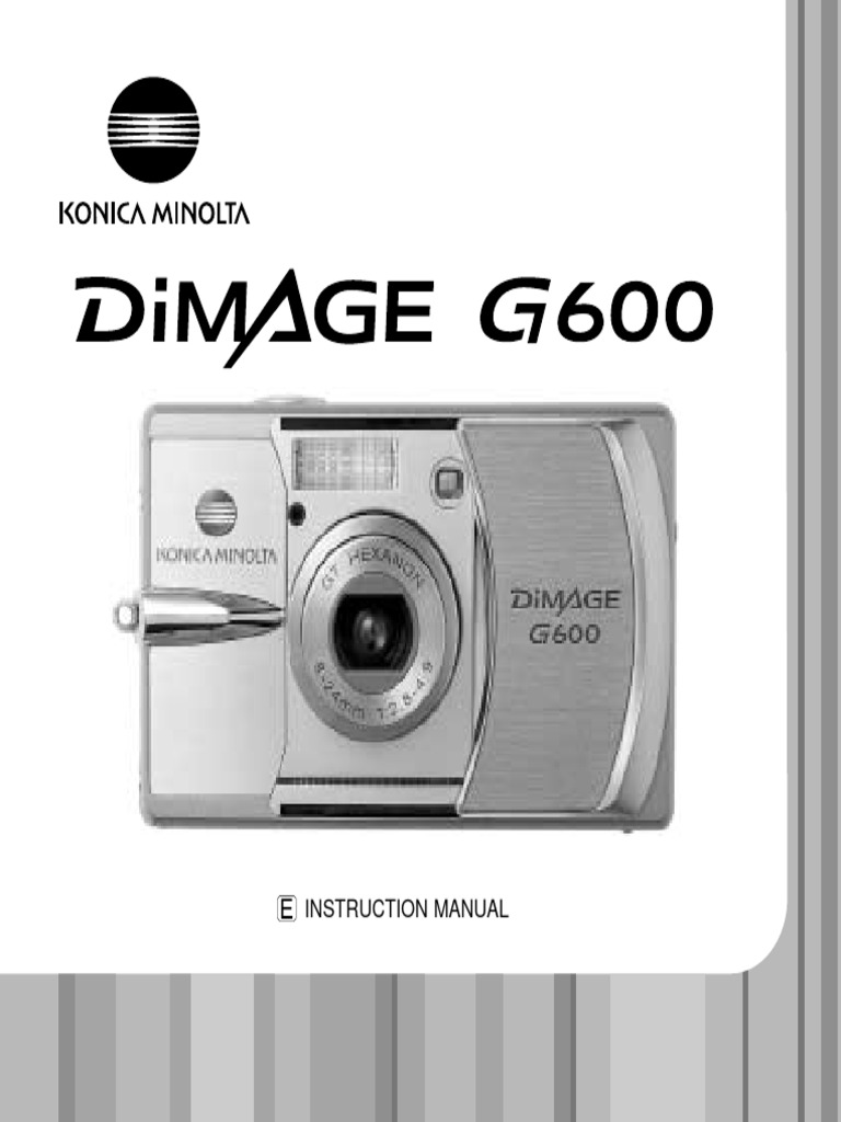 Minolta G600 | PDF | Camera | Image Stabilization