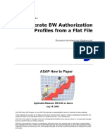 How to Generate BW Authorization Profiles From a Flat File