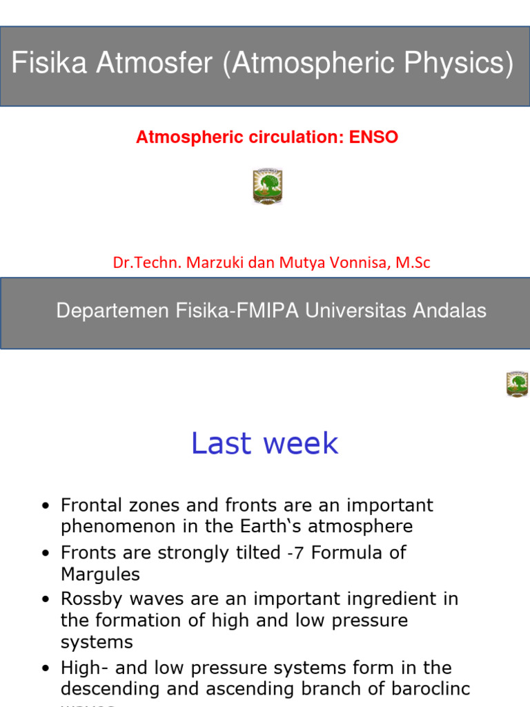 Pertemuan 11 Circulation 2 Pdf Sea Surface Temperature