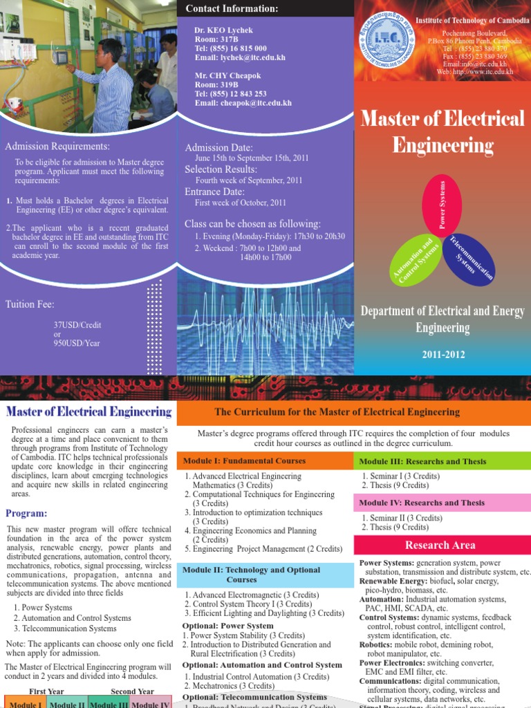 Master of Electrical Engineering Program | PDF | Automation | Control ...