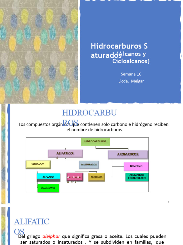 Hidrocarburos Saturados: Alcanos y Cicloalcanos | PDF | Alcano ...