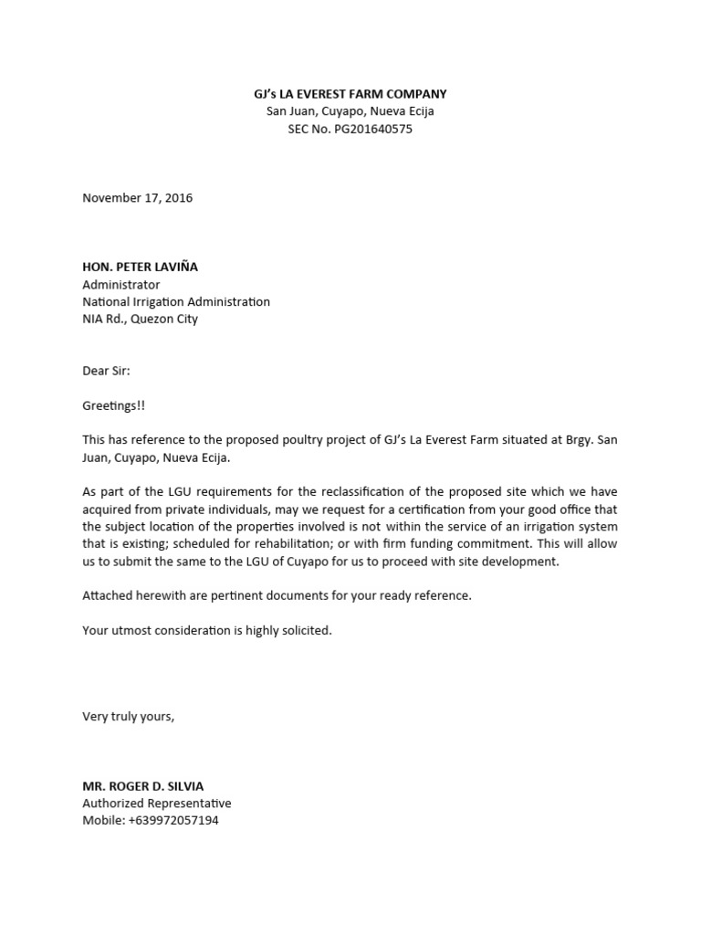 GJ's La Everest Farm Poultry Project Request | PDF