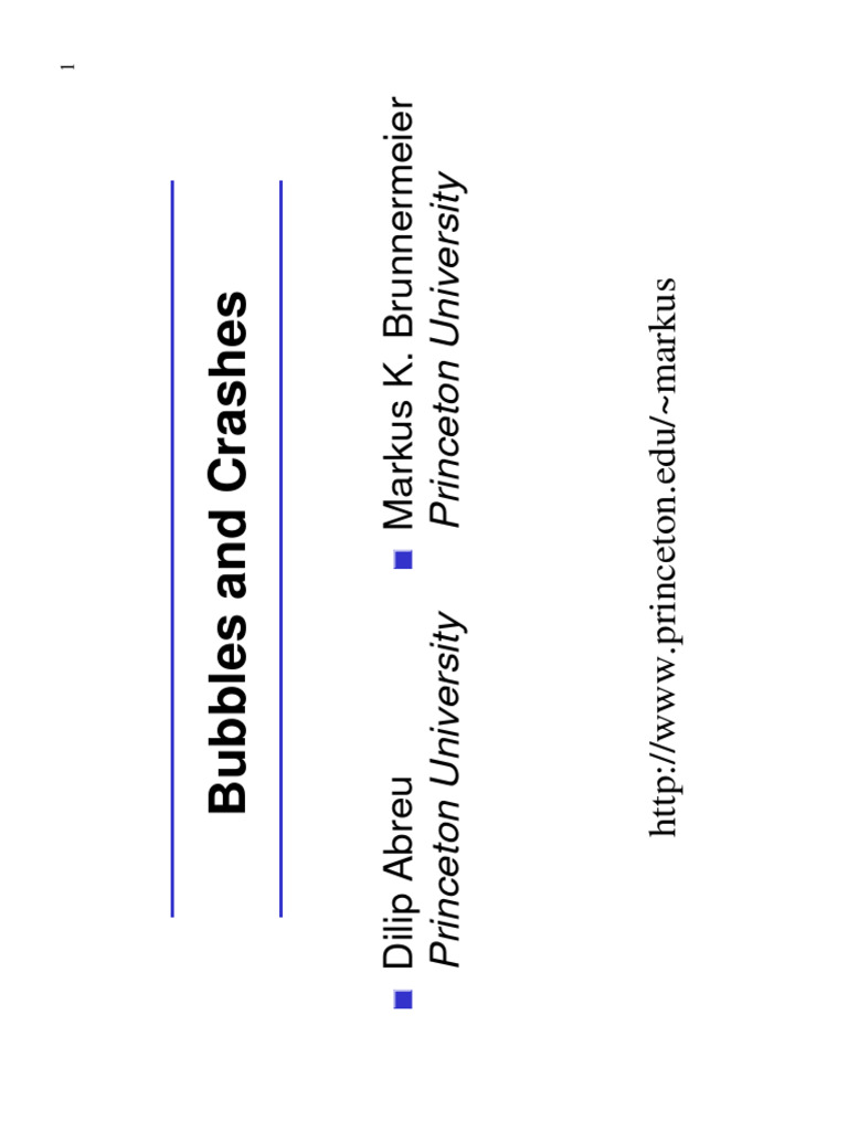 03 Bubbles Crashes Slides10 Pdf Economic Bubble Arbitrage