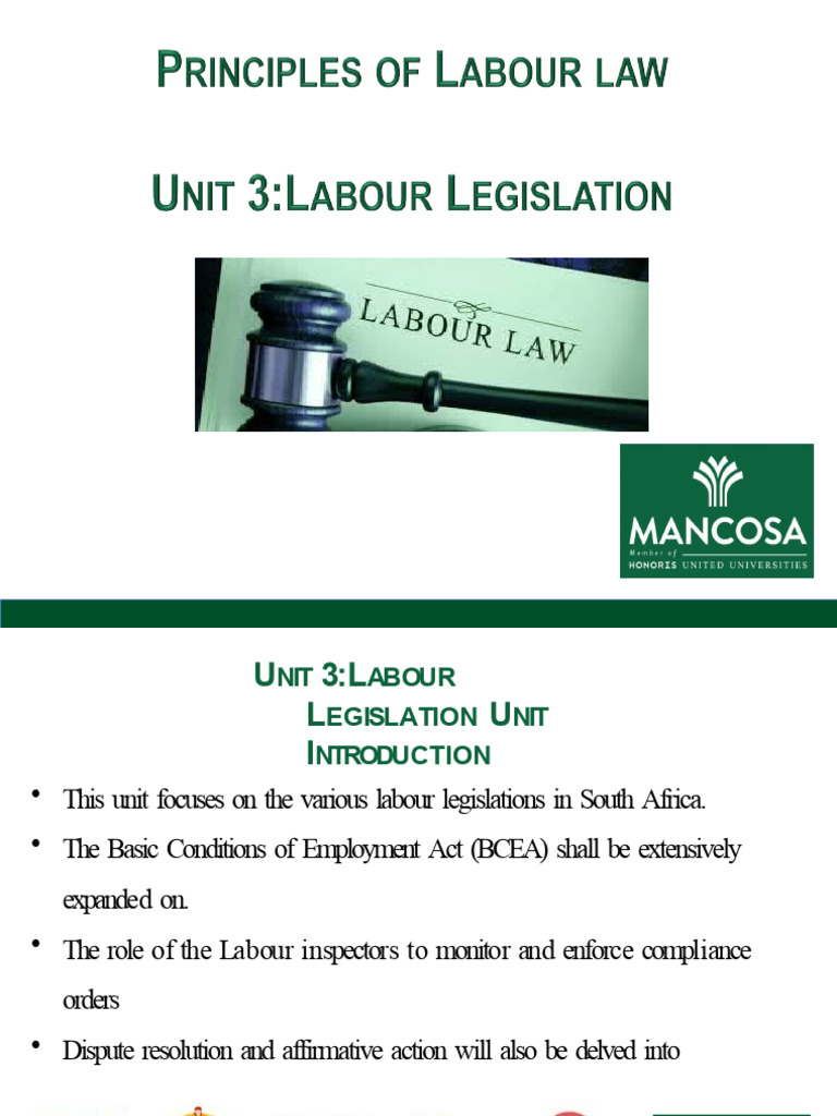 South Africa's Labour Legislation Overview | PDF | Labour Law ...
