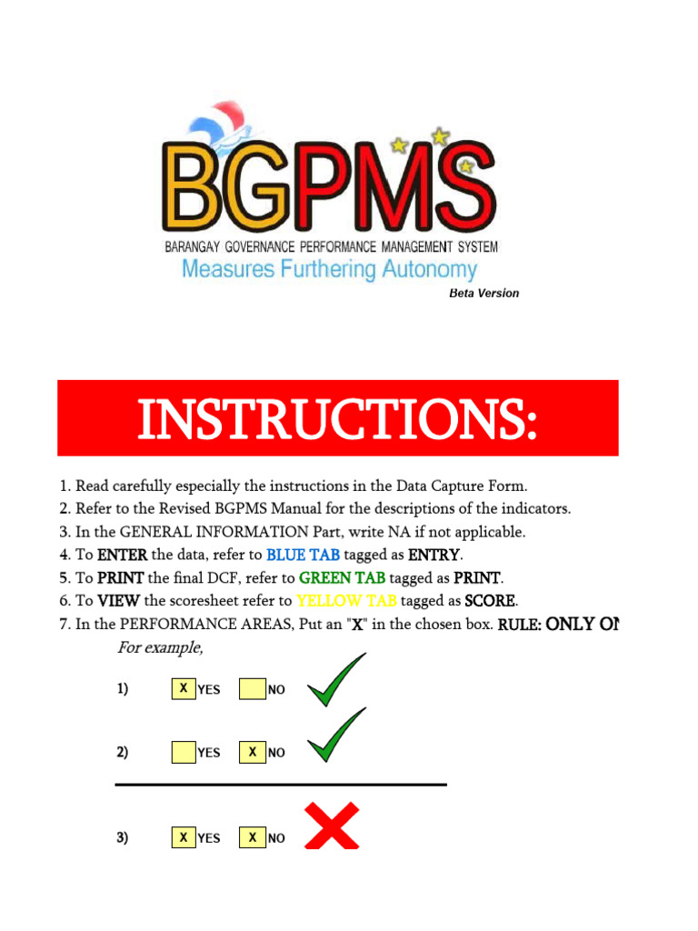 Barangay Governance Performance Data Form | PDF | Municipal Solid Waste ...