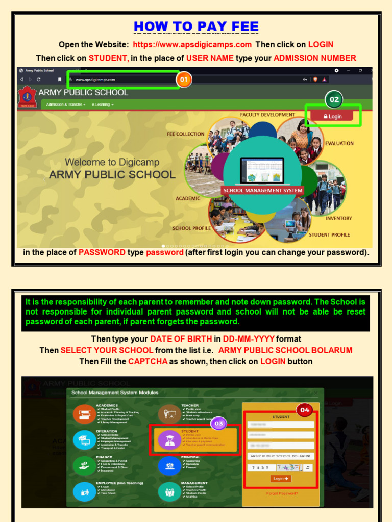 Fee Payment Instructions for Students | PDF | Finance & Money Management
