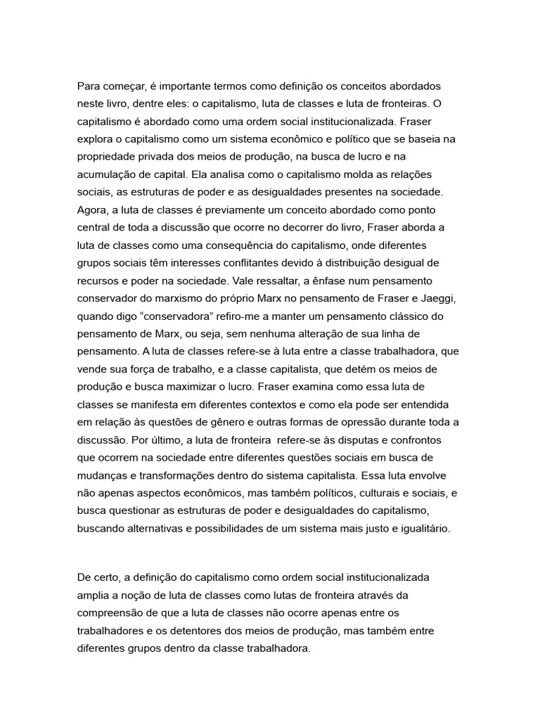 Capitalismo e Lutas de Classes Explicadas | PDF | Conflito de classes ...