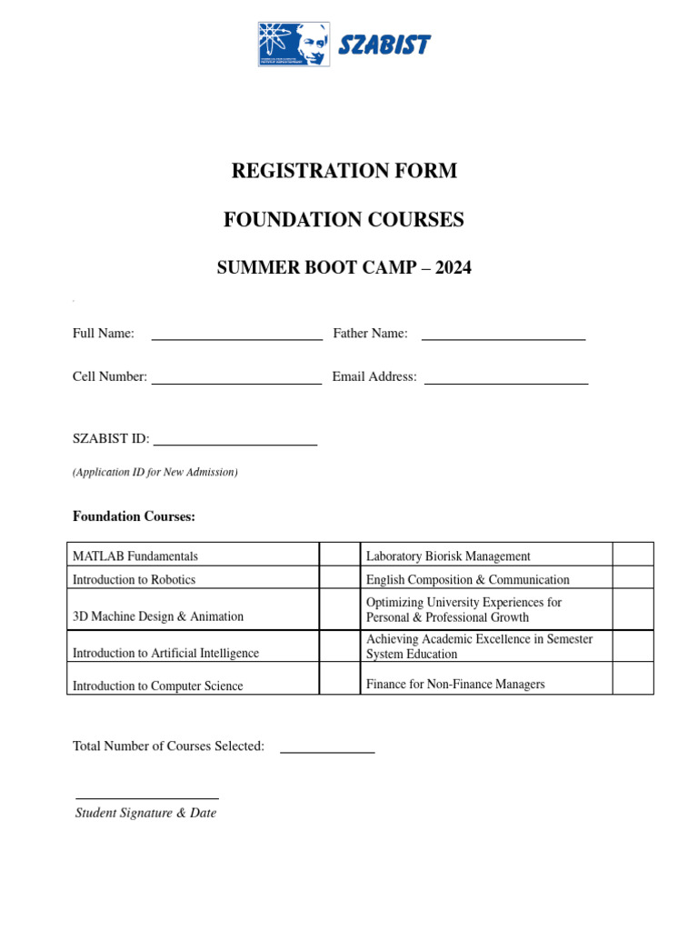 Foundation Form (Updated Again) | PDF | Career & Growth | Computers