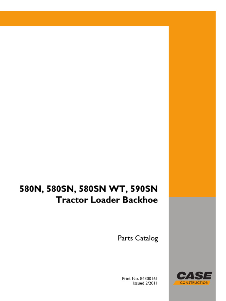 580N/SN Tractor Loader Backhoe Parts Catalog | PDF | Axle | Fuel Injection