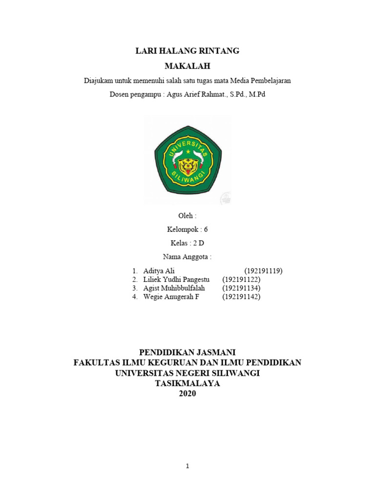 Pengertian Lari Halang Rintang | PDF