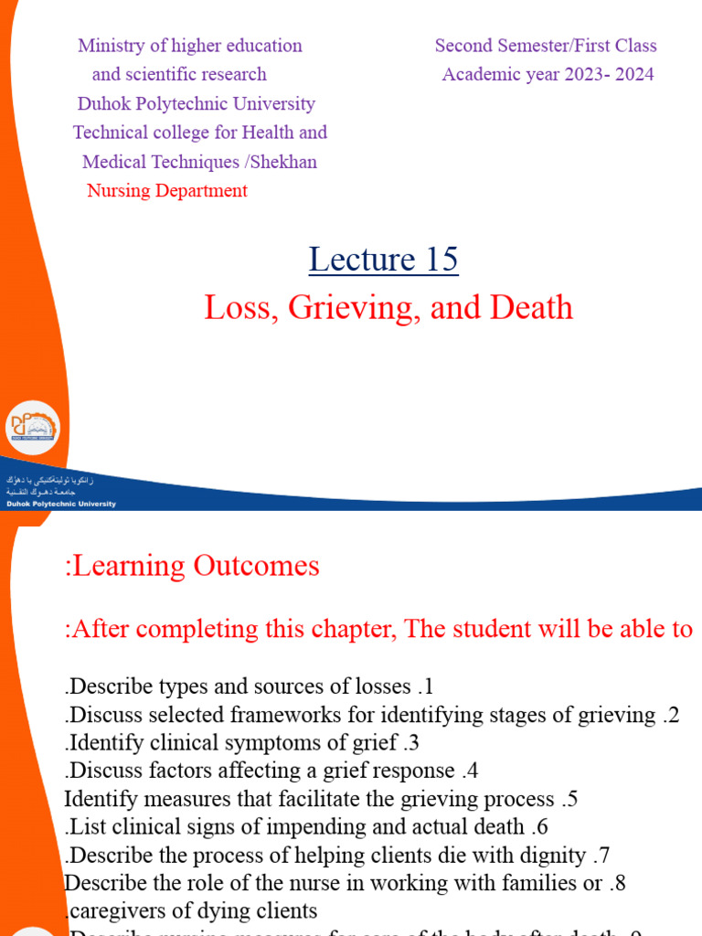 Understanding Loss and Grief in Nursing | PDF | Grief | Clinical Medicine